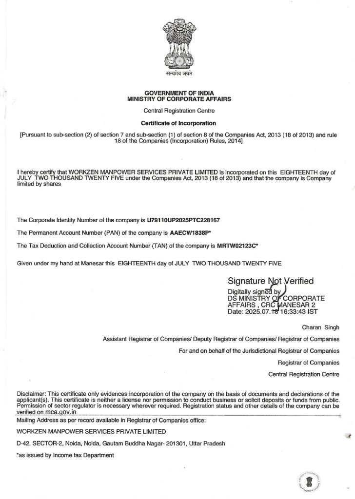 certificate of incorporation page 0001